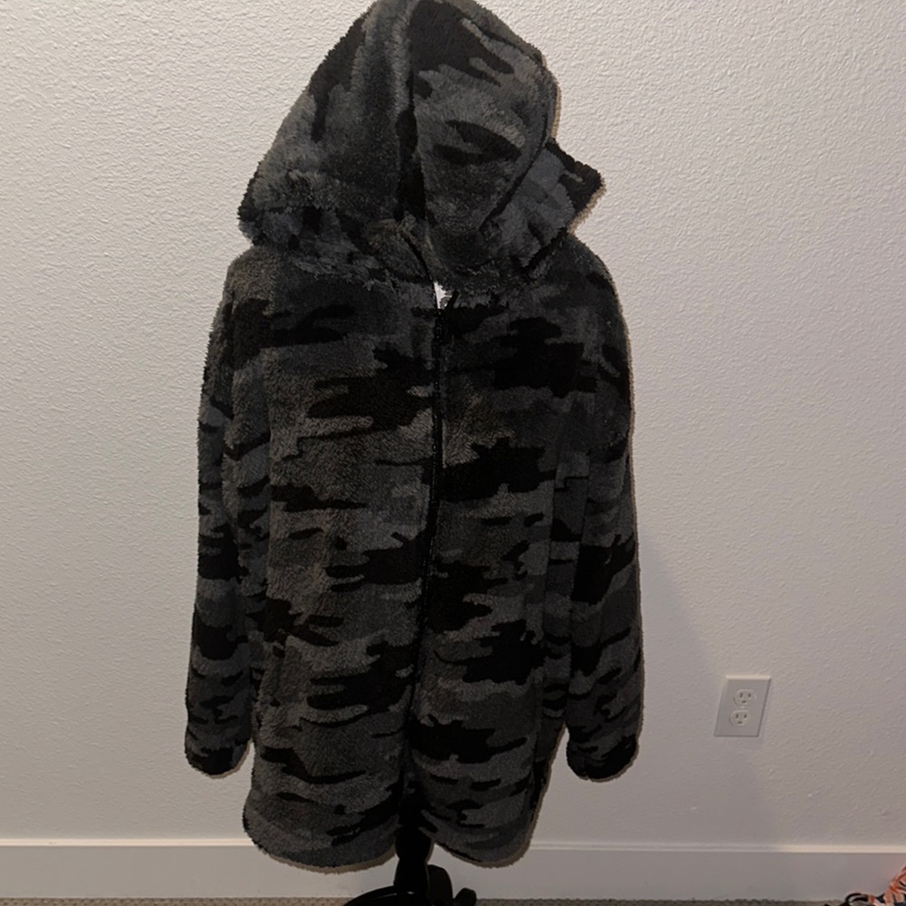 G by Giuliana Cozy Camo Hooded Jacket